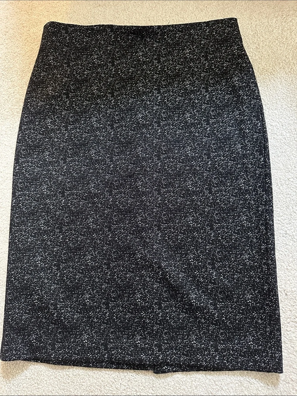 New York & Company Black with White Speckle Pencil Skirt